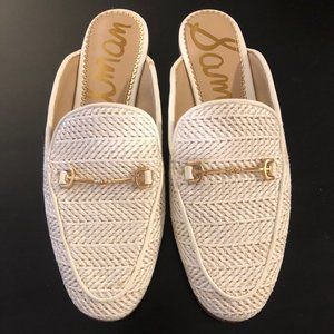 Sam Edelman Linnie Raffia White Mule